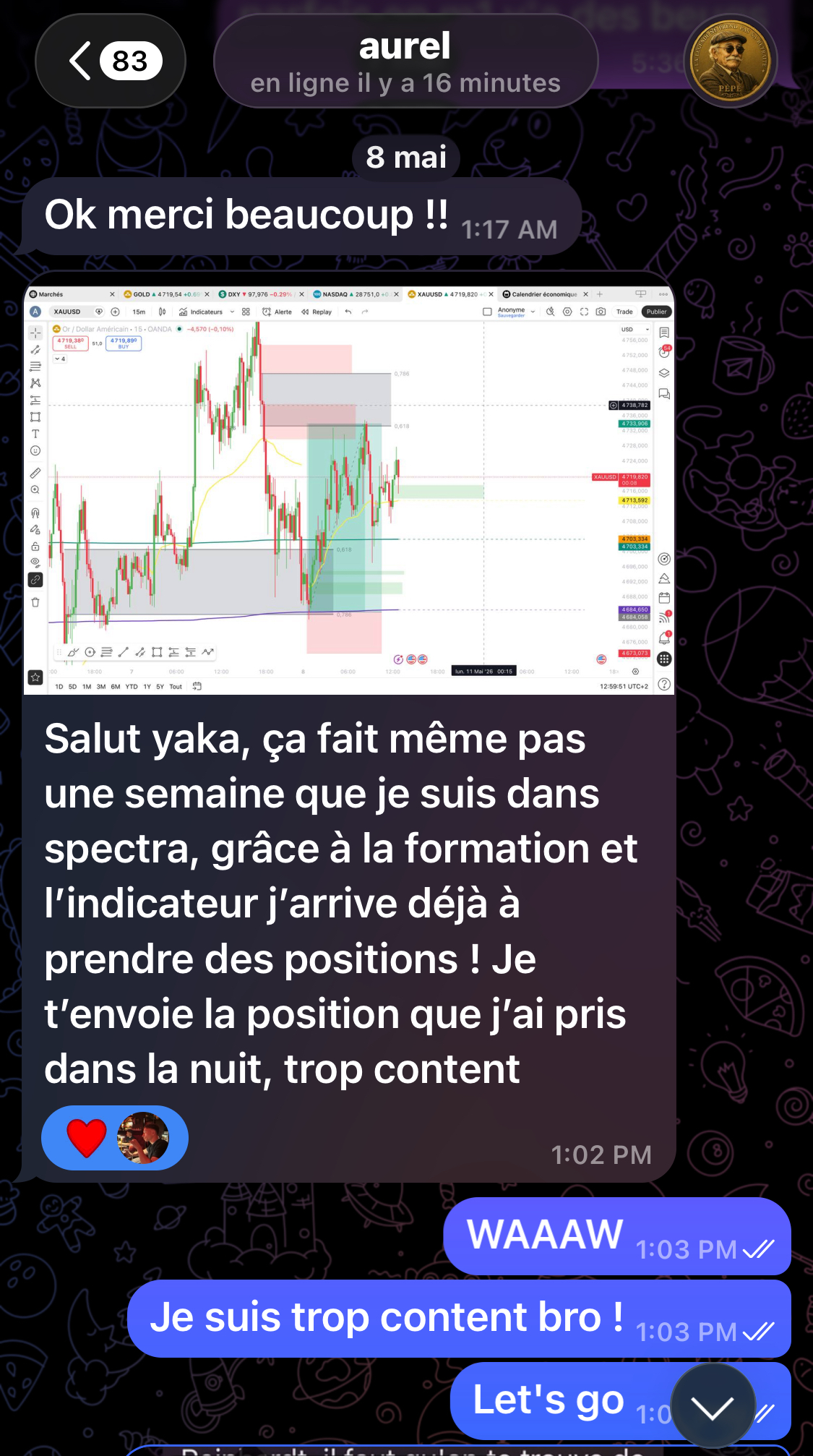 Mai — Il découvre l'indicateur