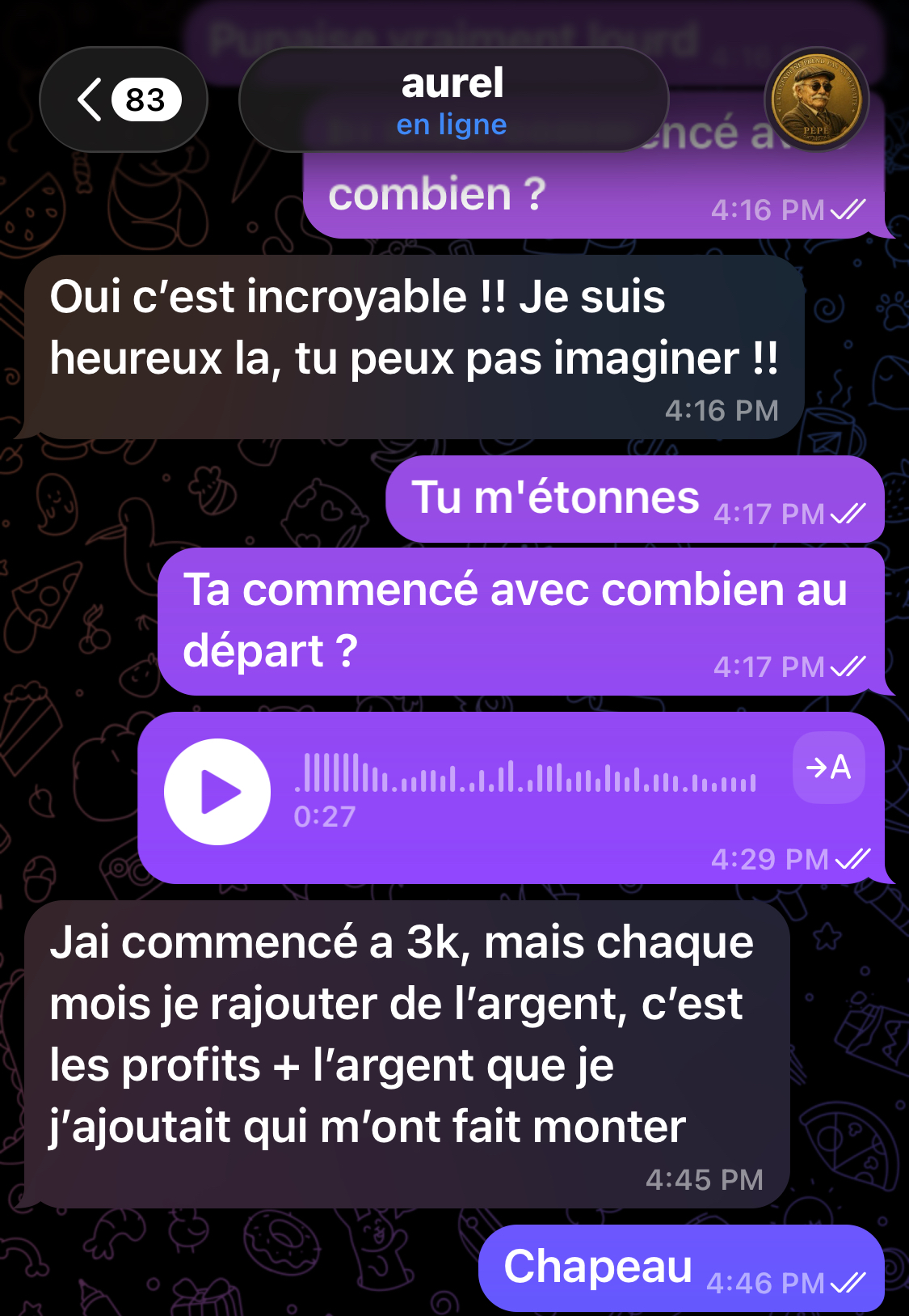 Il était parti avec 3 000 $