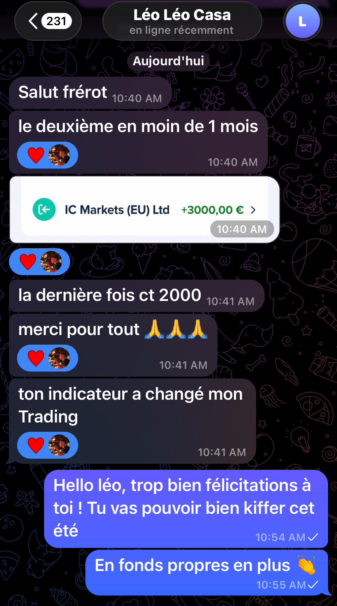 Léo — +3 000 € retirés